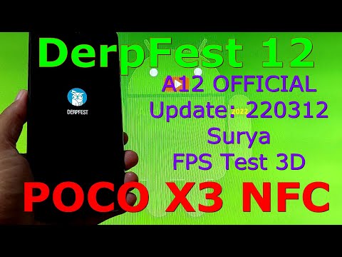 DerpFest 12 OFFICIAL for Poco X3 NFC Update: 220312 - FPS Test 3D