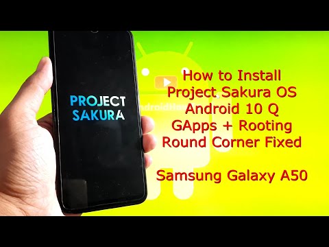 Project Sakura OS for Samsung Galaxy A50 Android 10 Q - Round Corner Fixed
