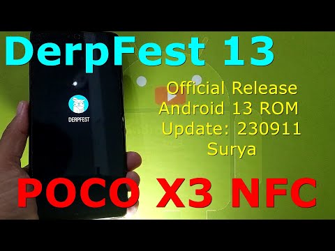 DerpFest 13 Official for Poco X3 Android 13 ROM Update: 230911