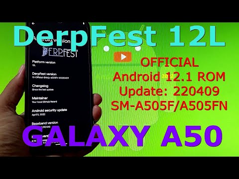 DerpFest 12L Official for Samsung Galaxy A50 Android 12.1 Update: 220409