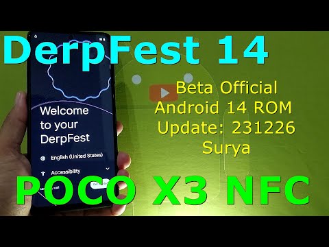 DerpFest 14 Beta Official for Poco X3 Android 14 ROM Update: 231226