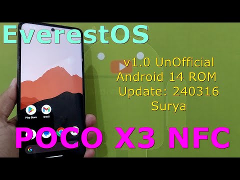 EverestOS v1.0 UnOfficial for Poco X3 Android 14 ROM Update: 240316