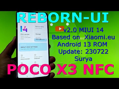 REBORN-UI 2.0 for Poco X3 Android 13 ROM Update: 230722