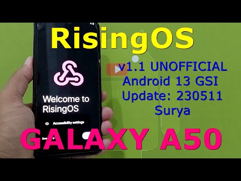 RisingOS v1.1 UNOFFICIAL for Galaxy A50 Android 13 GSI Update: 230511