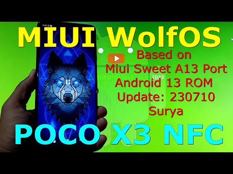 MIUI WolfOS for Poco X3 Android 13 ROM Update: 230710
