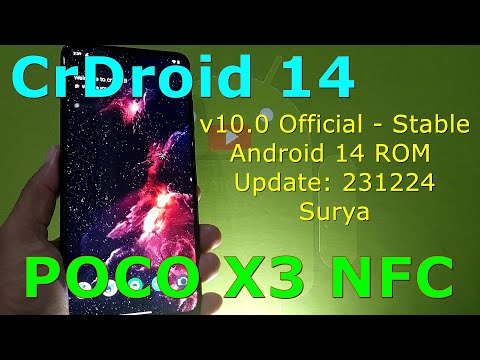 CrDroid v10.0 Official for Poco X3 Android 14 ROM Update: 231224