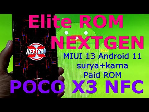 EliteRom NextGen 22.2.9-A11 MIUI 13 for Poco X3 NFC Android 11 ROM