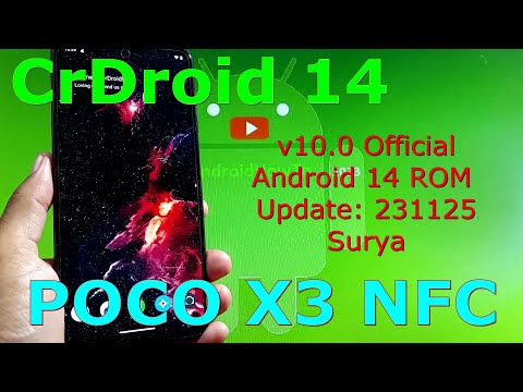 CrDroid v10.0 Official for Poco X3 Android 14 ROM Update: 231125