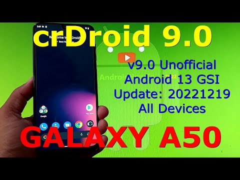crDroid 9.0 UnOfficial for Galaxy A50 Android 13 GSI Update: 20221219