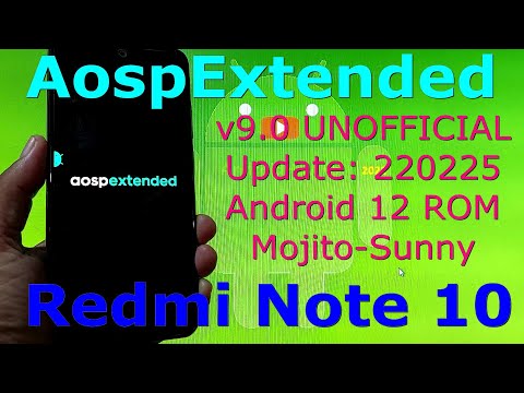 AospExtended v9.0 for Redmi Note 10 Android 12 Update: 220225