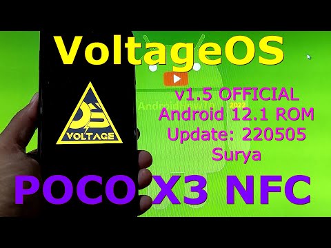 VoltageOS v1.5 OFFICIAL for Poco X3 NFC Android 12.1 Update: 220505