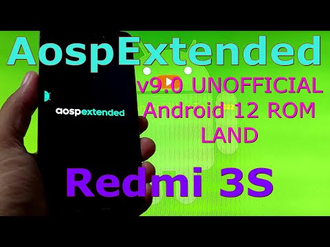 AospExtended v9.0 UNOFFICIAL for Redmi 3S Android 12 Update: 220106