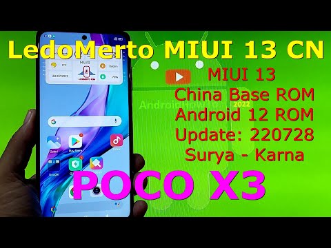 LedoMerto MIUI 13 CN for Poco X3 Android 12 Update: 220728
