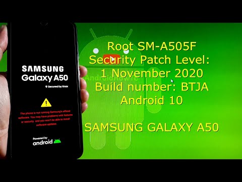 Root Samsung Galaxy SM-A505F BTJA Build number / 1 November 2020 Update