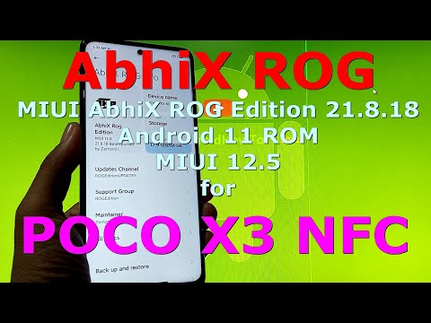 MIUI AbhiX ROG Edition 21.8.18 for POCO X3 NFC Android 11
