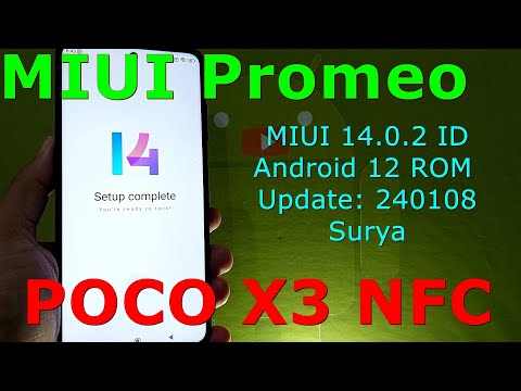 MIUI Promeo 14.0.2 ID for Poco X3 Android 12 ROM Update: 240108