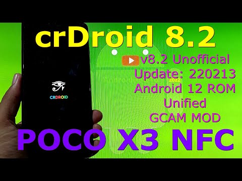 crDroid 8.2 Unofficial for Poco X3 NFC Android 12 Update: 220213