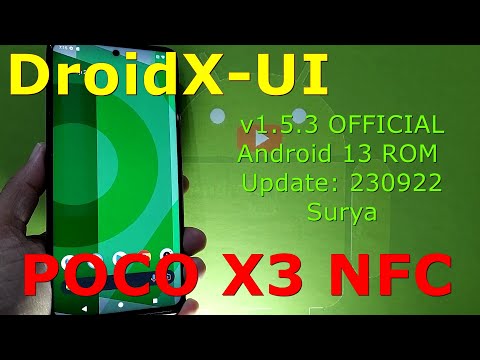 DroidX-UI 1.5.3 OFFICIAL for Poco X3 Android 13 ROM Update: 230922