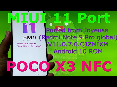 MIUI 11 Port for Poco X3 NFC Android 10 Update: 220421