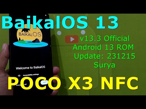 Baikal OS 13 Official for Poco X3 Android 13 ROM Update: 231215