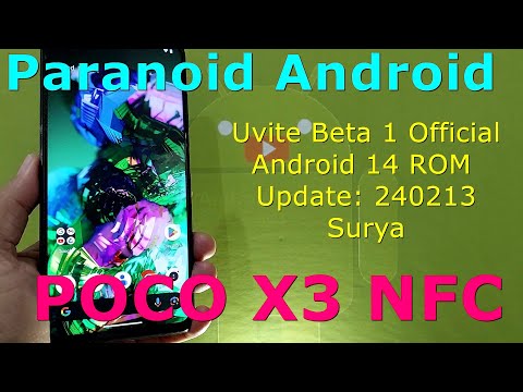 Paranoid Android Uvite Beta 1 Official for Poco X3 Android 14 ROM Update: 240213