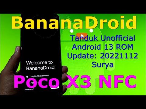 BananaDroid Tanduk Unofficial for Poco X3 Android 13 Update: 20221112