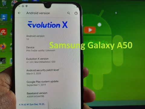 EvolutionX 4.1 for Samsung Galaxy A50 GSI ROM Android 10