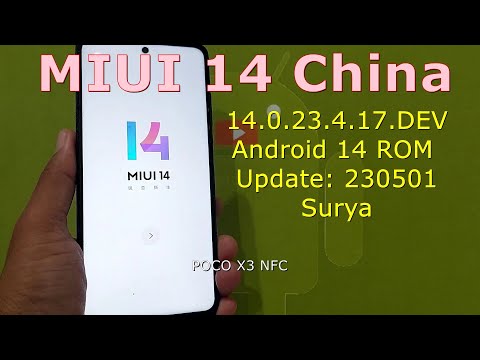 MIUI 14.0.23.4.17.DEV for Poco X3 Android 13 ROM Update: 230501